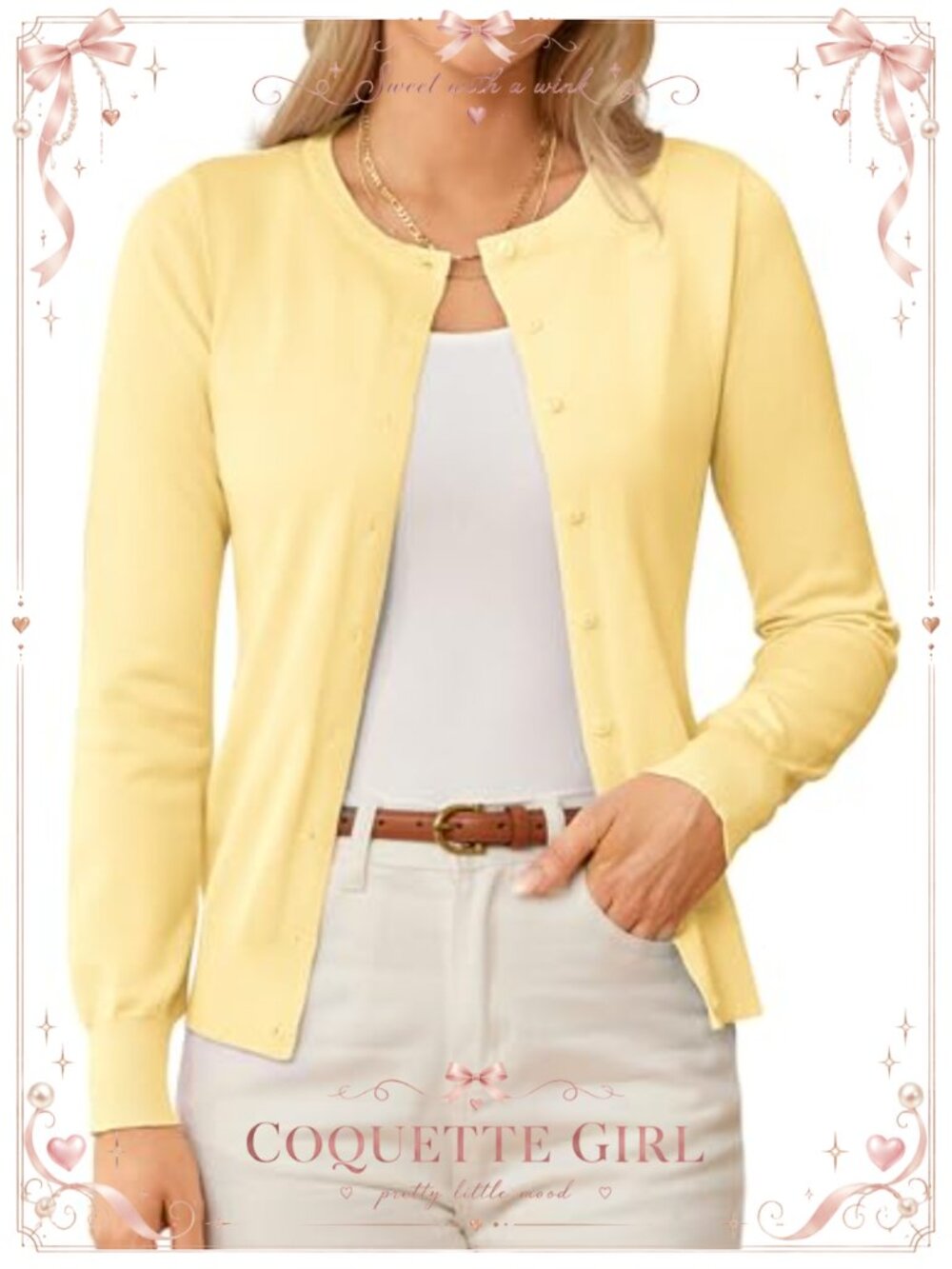 GRACE KARIN Women's Lightweight Knit Button Down Cardigan Sweater Shrug